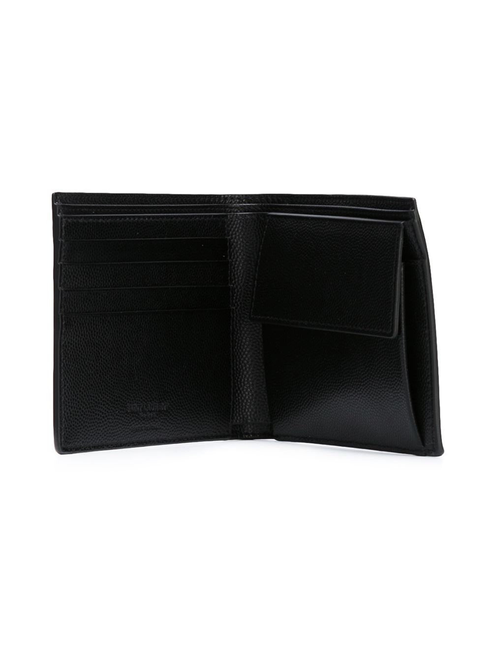 Saint Laurent Logo Plaque Bi-Fold Wallet