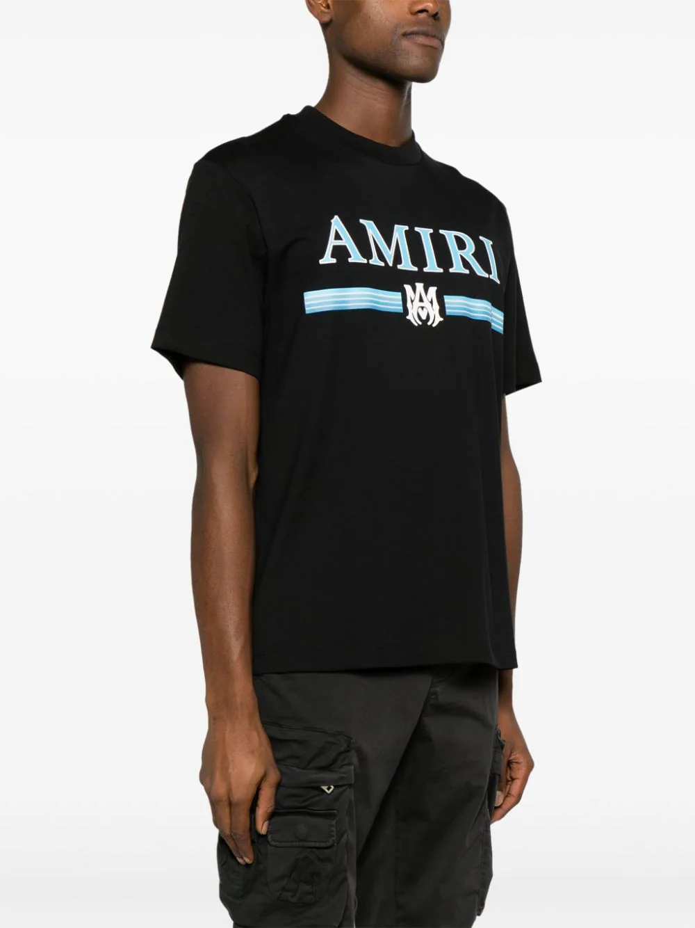 AMIRI BLACK Logo Printed Crewneck T-Shirt