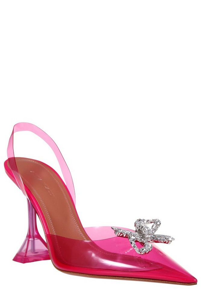 AMINA MUADDI Pointed-Toe Sling-Back Pumps