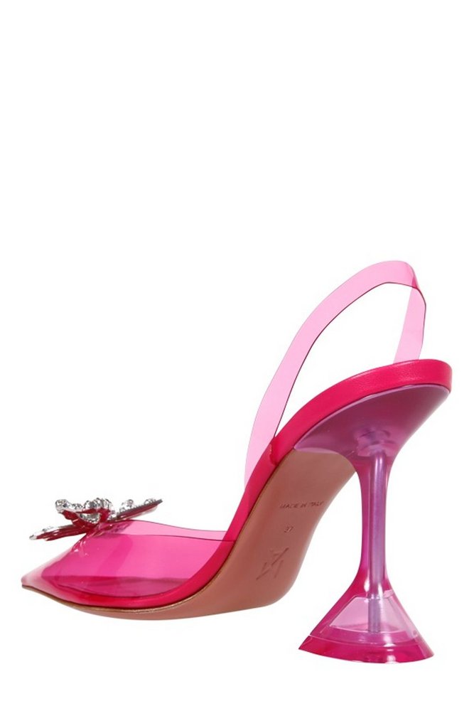 AMINA MUADDI Pointed-Toe Sling-Back Pumps