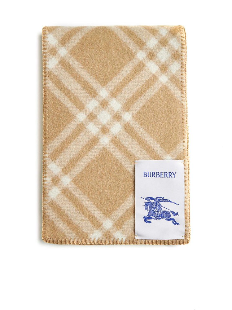 BURBERRY Checkered Logo Patch Scarf