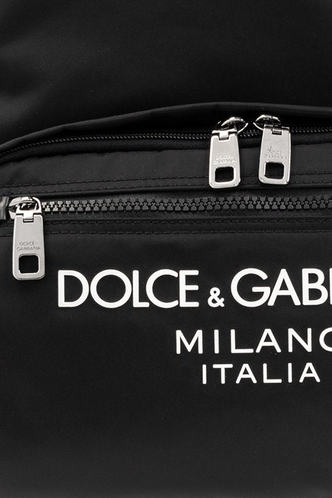 DOLCE & GABBANA Logo Detailed Zipped Backpack