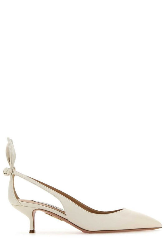 AQUAZZURA Bow Tie Pointed-Toe Pumps