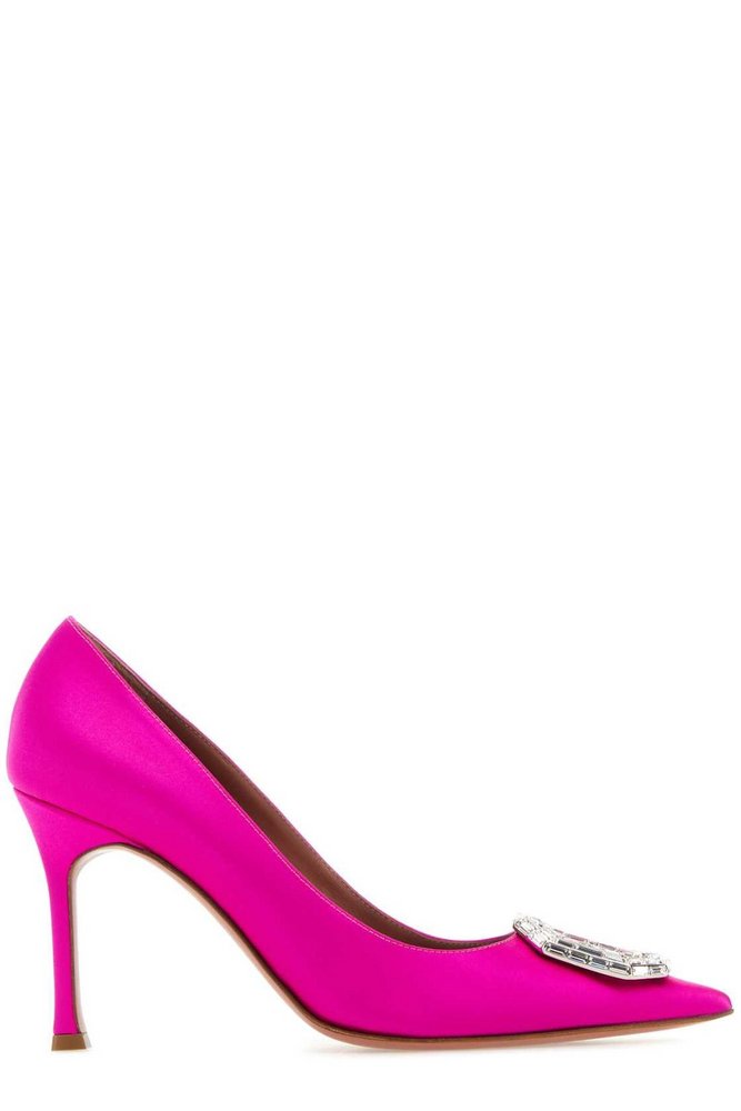 AMINA MUADDI Camelia Embellished Pointed-Toe Pumps