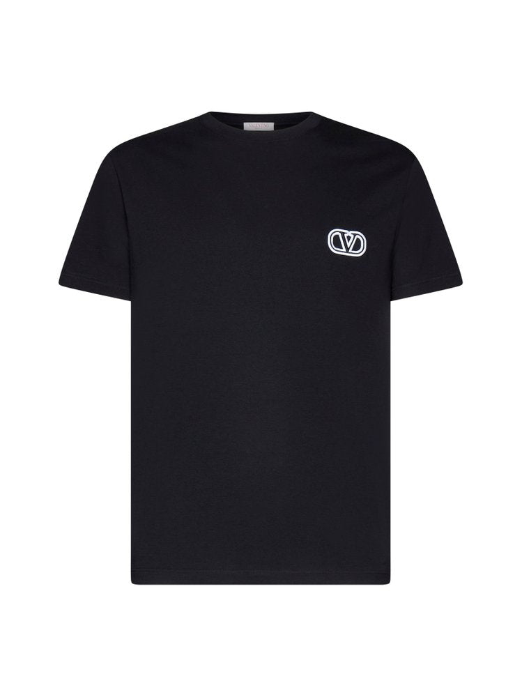 VALENTINO Logo Embroidered Crewneck T-Shirt