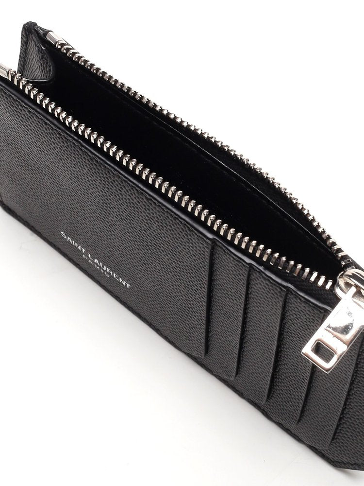 SAINT LAURENT Fragment Zipped Card Case