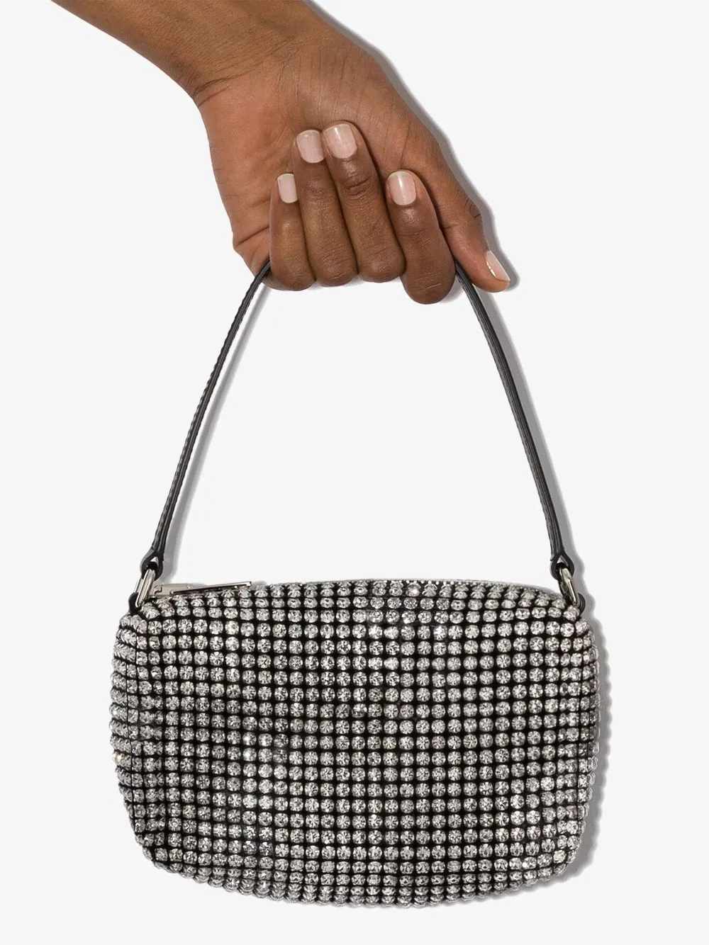 ALEXANDER WANG medium Wangloc rhinestone-embellished clutch bag