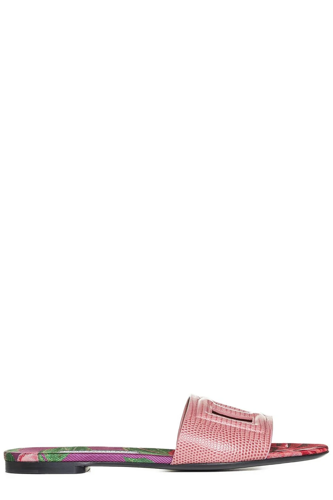 DOLCE & GABBANA DG Logo Iguana Printed Sliders