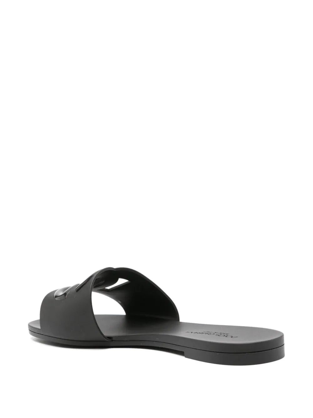 DOLCE & GABBANA logo-embossed cut-out slides