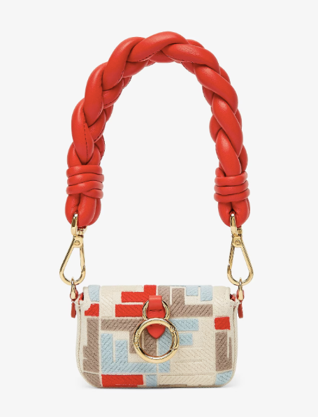 FENDI Nano Baguette Multicolour canvas charm