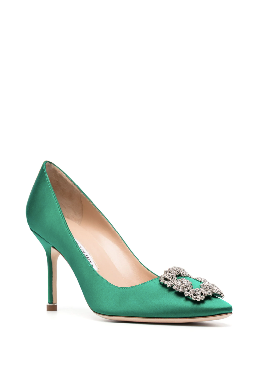 MANOLO BLAHNIK Hangisi buckle-detail pumps 95