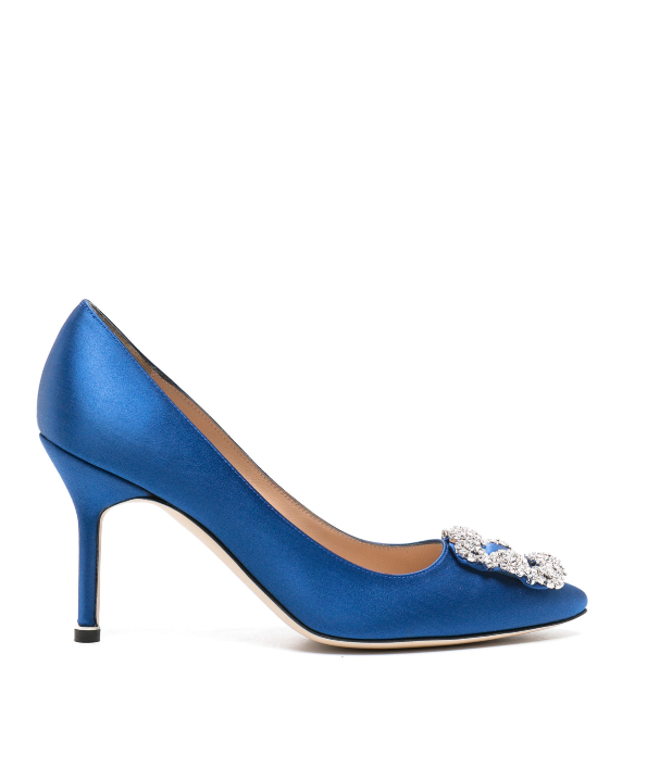 MANOLO BLAHNIK Hangisi 105mm embellished satin pumps