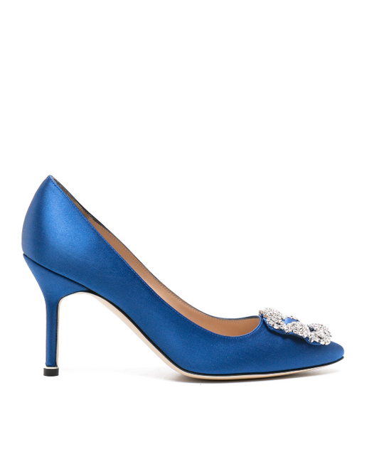MANOLO BLAHNIK Hangisi 105mm embellished satin pumps