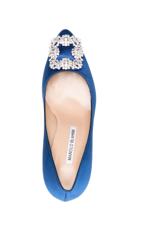 MANOLO BLAHNIK Hangisi 105mm embellished satin pumps