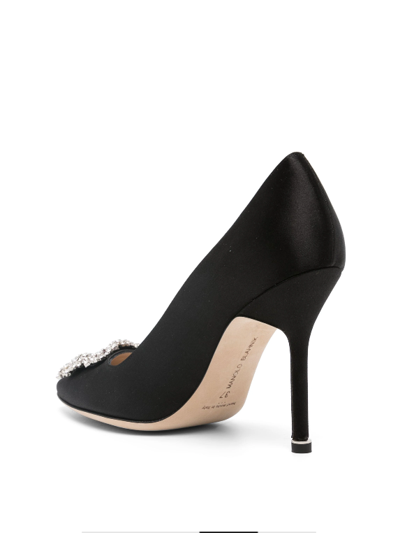MANOLO BLAHNIK Hangisi crystal-embellished pumps 110
