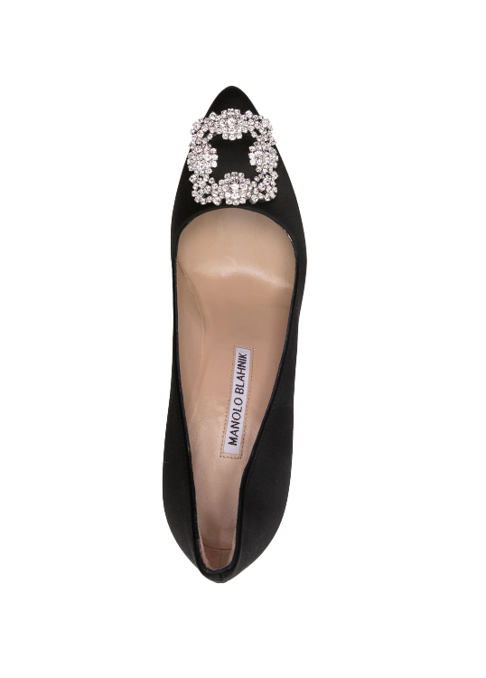 MANOLO BLAHNIK Hangisi crystal-embellished pumps 110