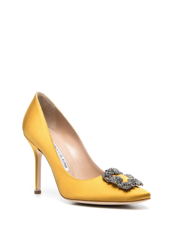 MANOLO BLAHNIK Hangisi satin pumps 105