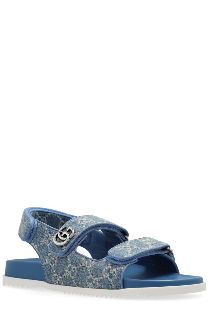 Gucci Monogrammed Denim Sandals
