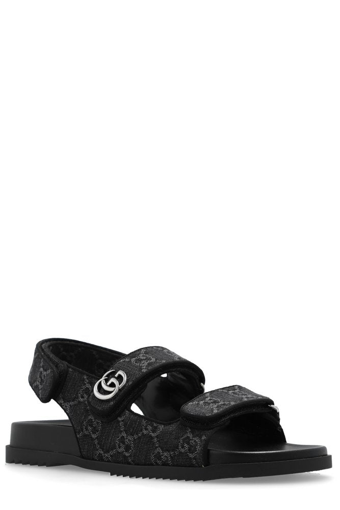 GUCCI Monogrammed Logo Plaque Sandals