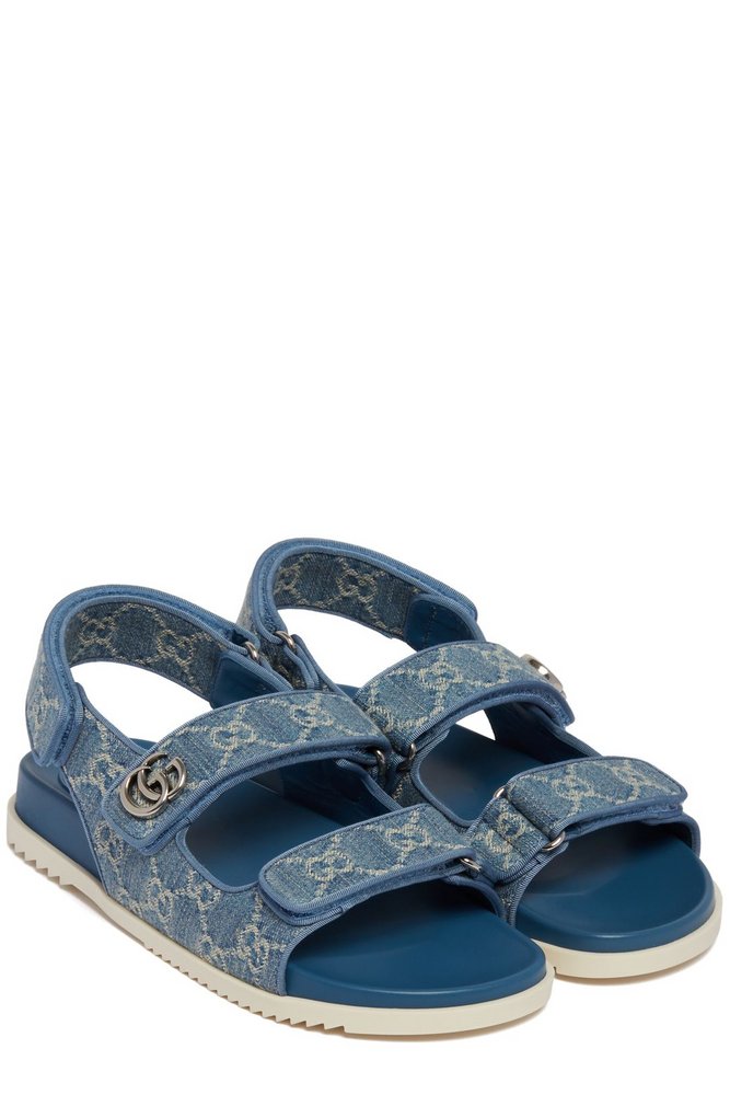 Gucci Monogrammed Denim Sandals