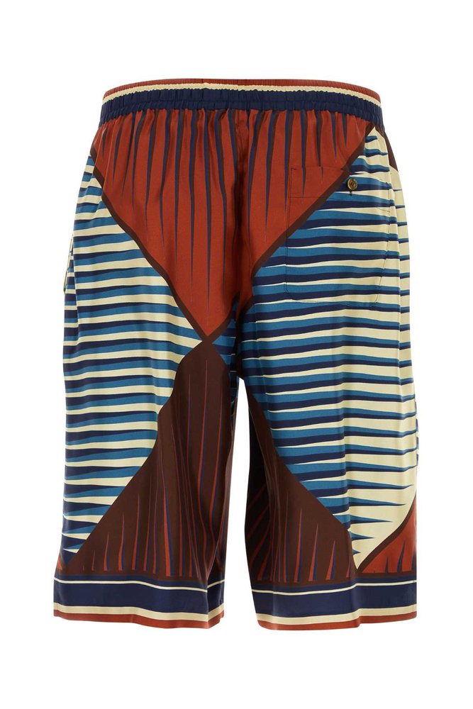 Dolce & Gabbana Motif Printed Drawstring Shorts