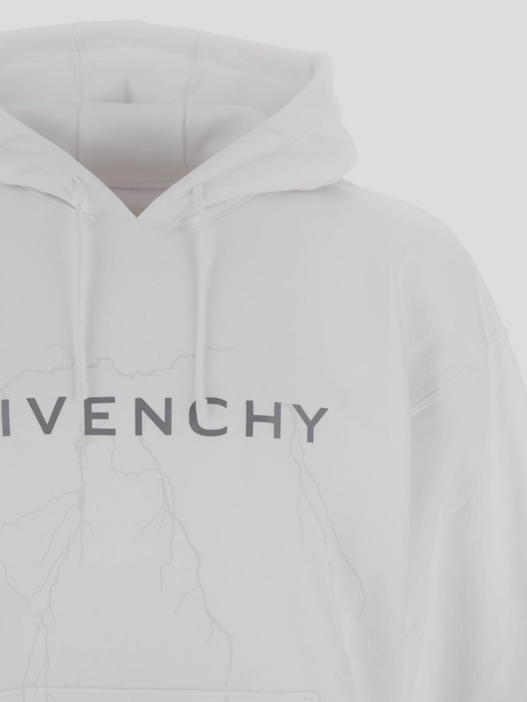 GIVENCHY Logo Printed Drawstring Hoodie