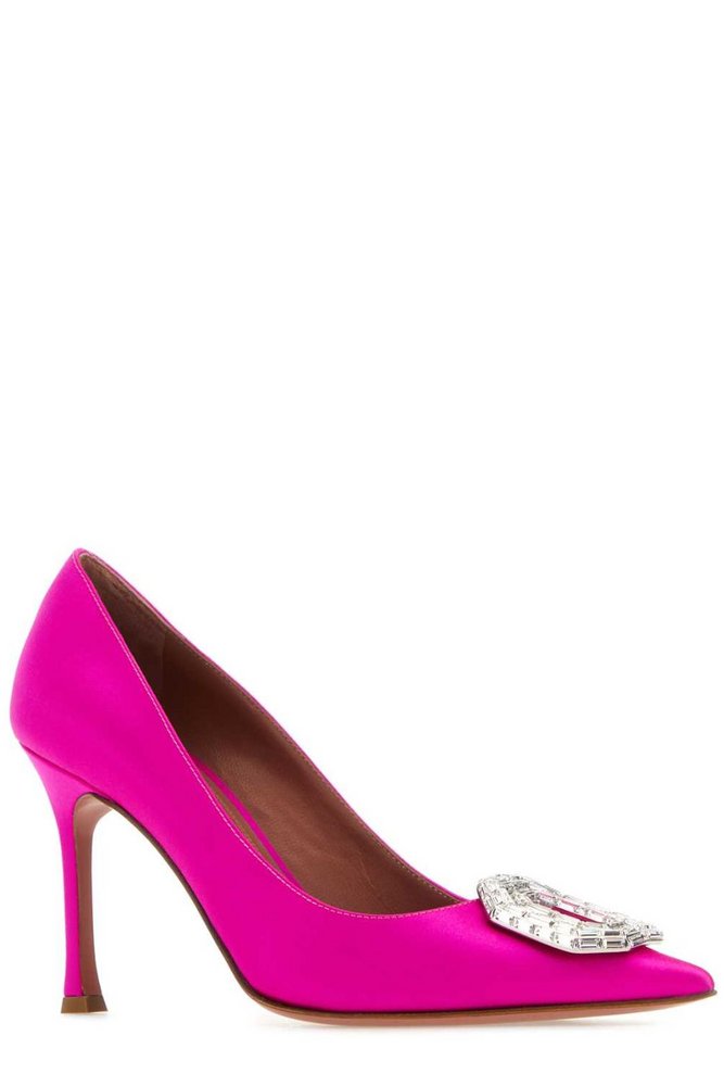 AMINA MUADDI Camelia Embellished Pointed-Toe Pumps