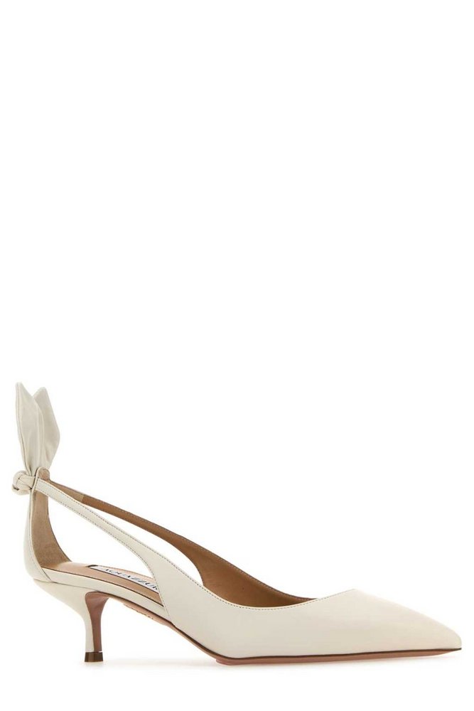 AQUAZZURA Bow Tie Pointed-Toe Pumps
