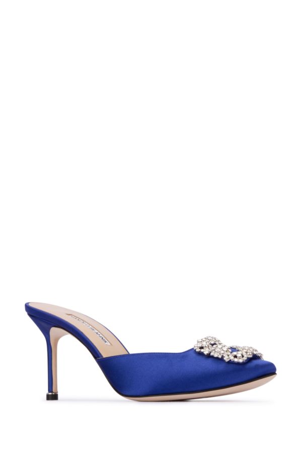 MANOLO BLAHNIK Blue satin Hangisi 70