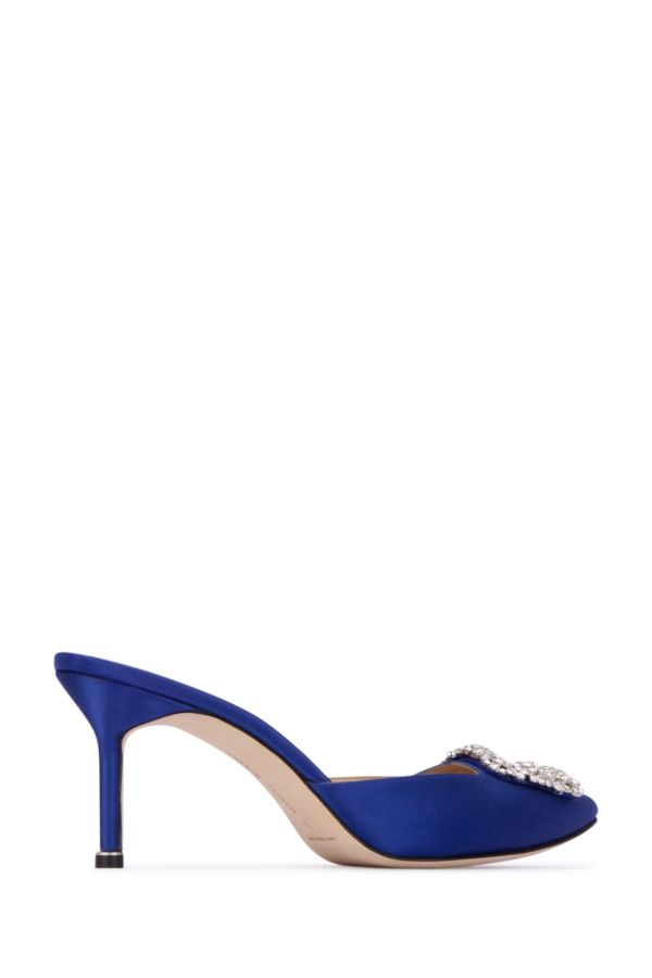 MANOLO BLAHNIK Blue satin Hangisi 70