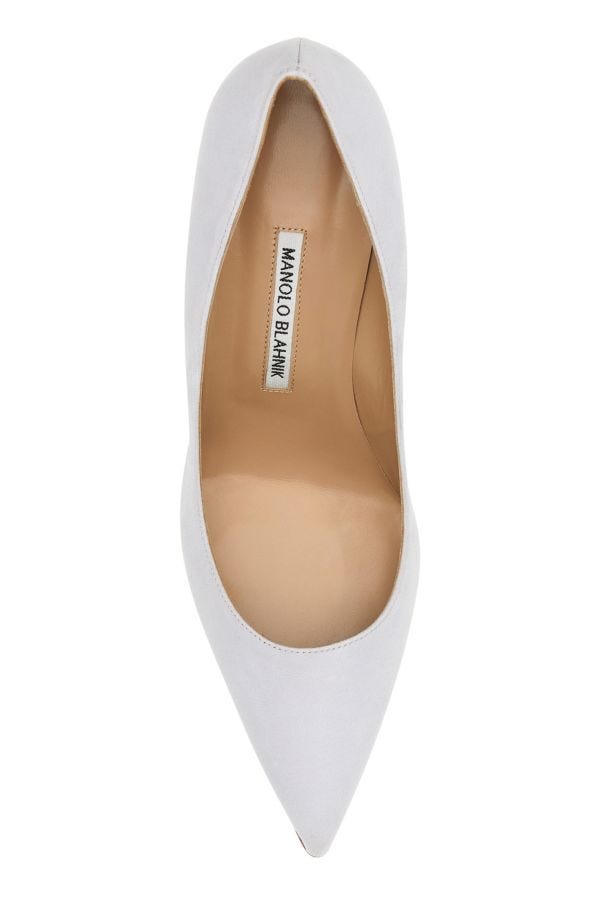 MANOLO BLAHNIK BB heels in chalk suede