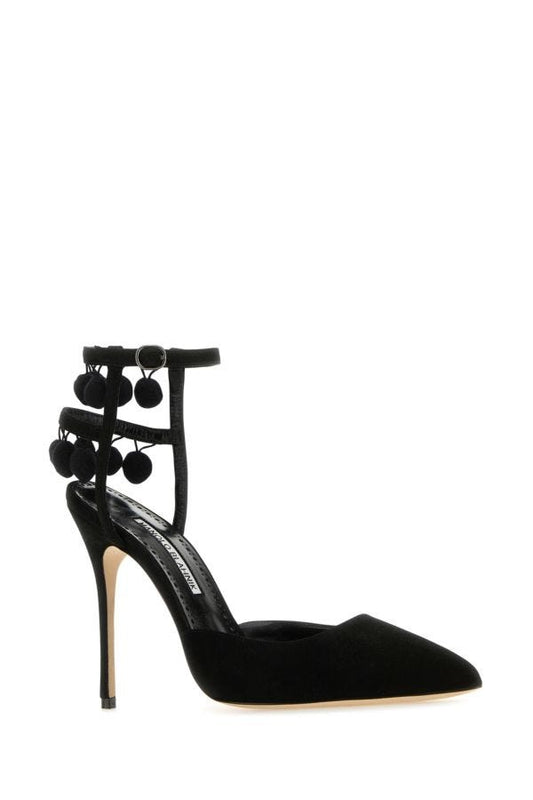 MANOLO BLAHNIK Tumusami heels in black suede 105
