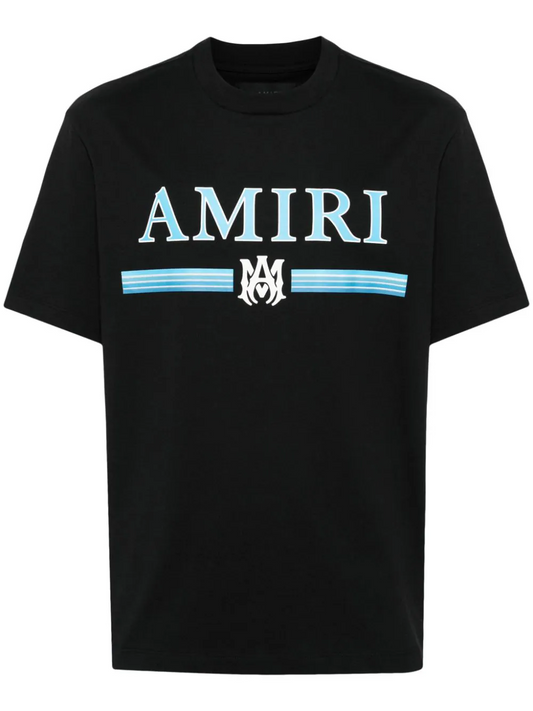 AMIRI BLACK Logo Printed Crewneck T-Shirt