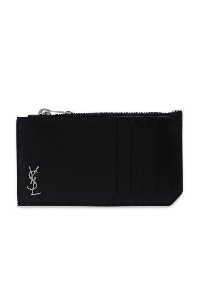 Saint Laurent Tiny Monogram Fragments Zip Card Case