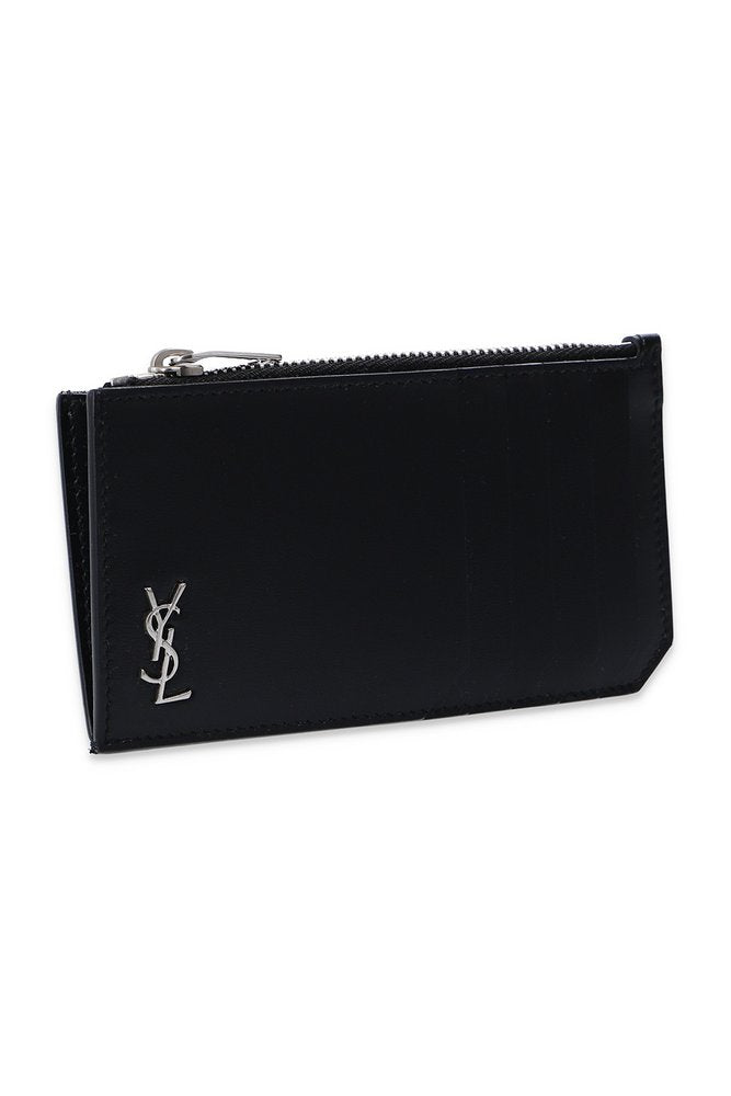 Saint Laurent Tiny Monogram Fragments Zip Card Case