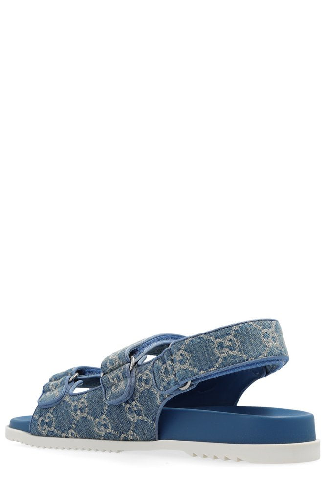 Gucci Monogrammed Denim Sandals