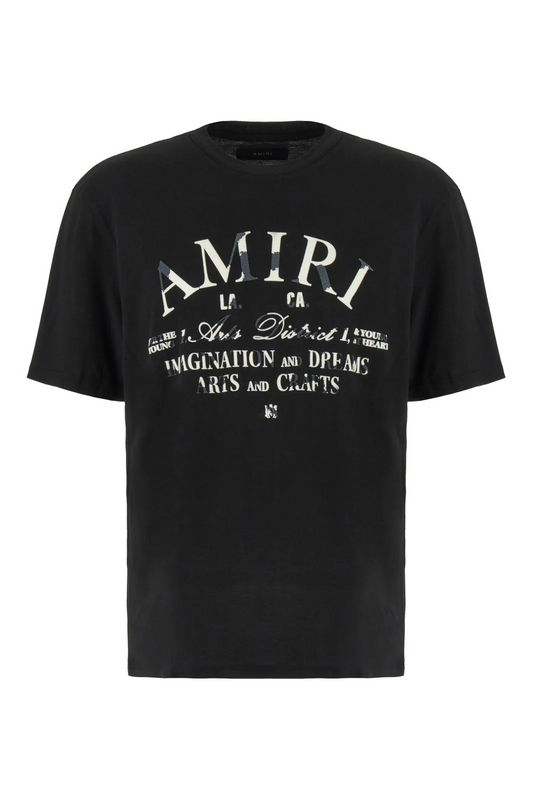 AMIRI PRINT Logo Printed Crewneck T-Shirt