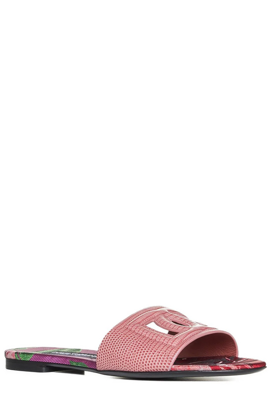 DOLCE & GABBANA DG Logo Iguana Printed Sliders