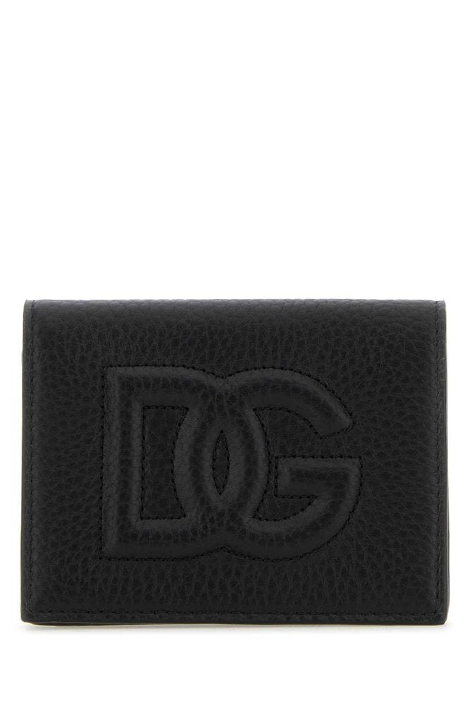 DOLCE & GABBANA Logo Embossed Foldover Top Wallet