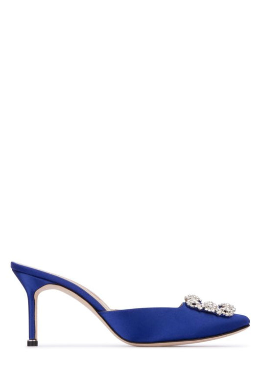 MANOLO BLAHNIK Blue satin Hangisi 70